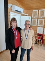 Pyrstö Mest 2024-25 naiset 2. S.Ojanen 3. Marja-Liisa Roikonen ,puuttuu 1. Marita Vilkman