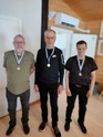 Pyrstö Mest 2024-25 palkintomiehet E.Kiuttu,J.Ojanen,J Kairivirta